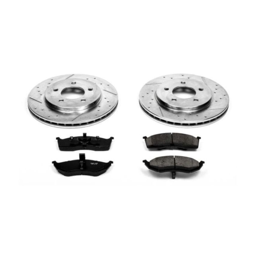 PowerStop K2140 Z23 Daily Driver Carbon-Fiber Ceramic Brake Pad and Drilled & Slotted Rotor Kit
