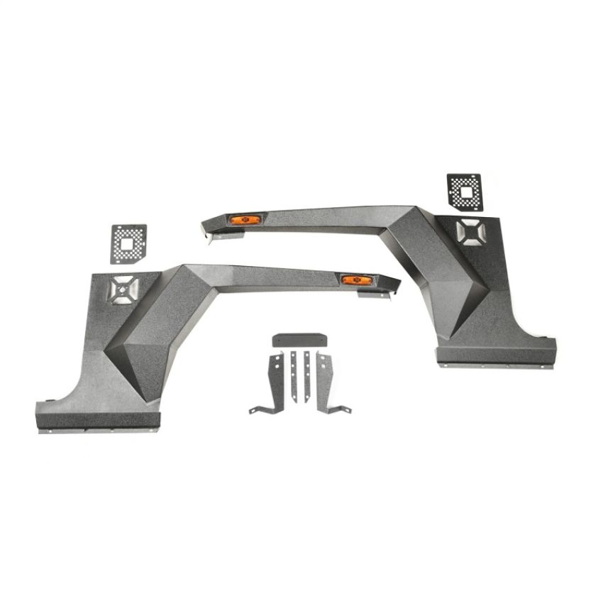 Rugged Ridge 11615.01 XHD Front Armor Fenders Pair 07-18 Jeep Wrangler JK/JKU
