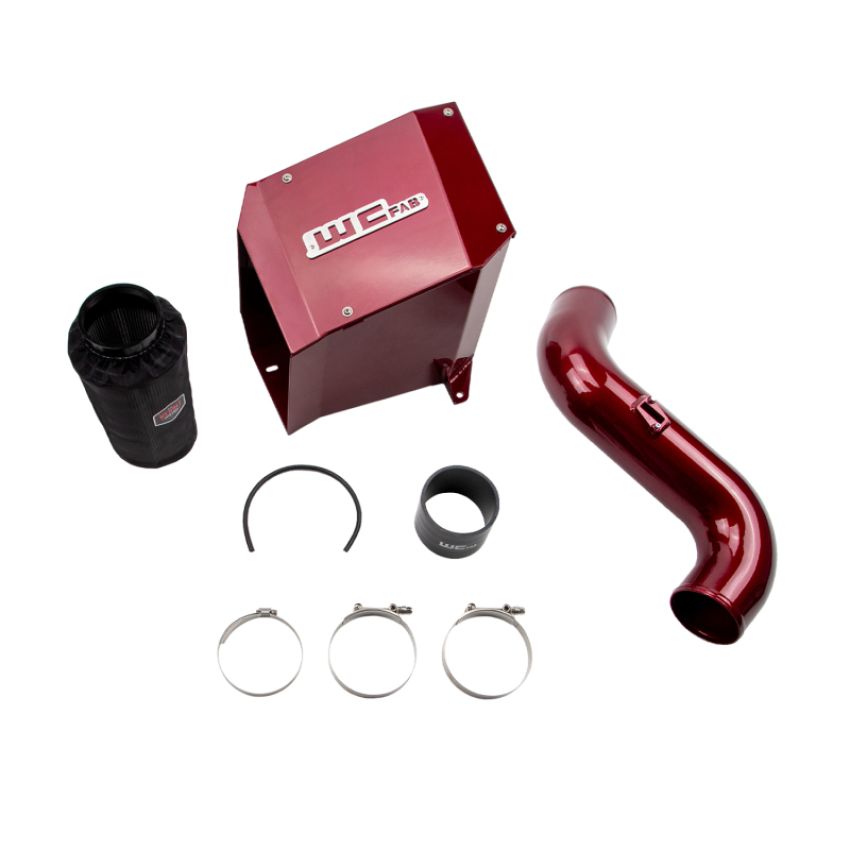 Wehrli WCF100193-RED 07.5-10 Chevrolet Duramax LMM 4in Intake Kit - WCFab Red
