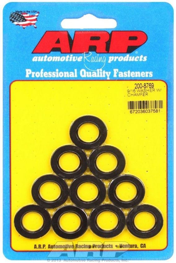 ARP ARP200-8769 Black Washers - 9/16 ID x 1.00 OD Chamfer (10)
