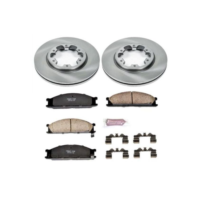 PowerStop KOE4837 OE Stock Replacement Low-Dust Ceramic Brake Pad and Rotor Kit