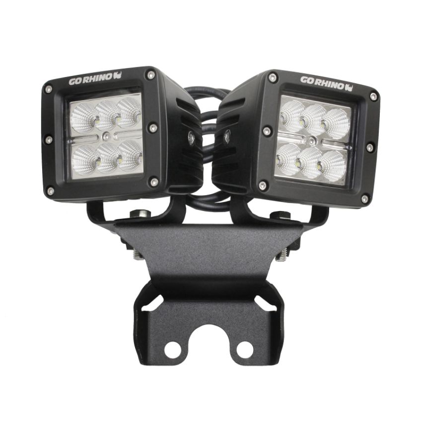 Go Rhino 599502T 18-20 Jeep Wrangler JL/JLU Light Mount - One or Two 3in Cubes