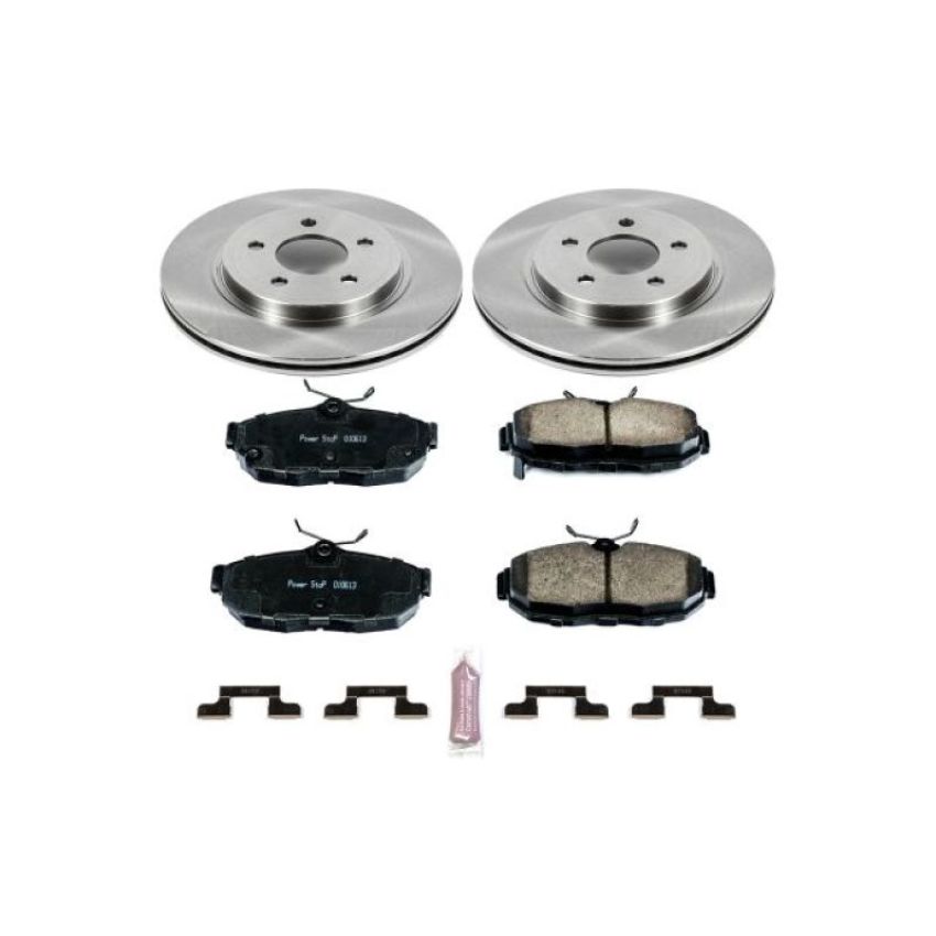PowerStop KOE5941 OE Stock Replacement Low-Dust Ceramic Brake Pad and Rotor Kit