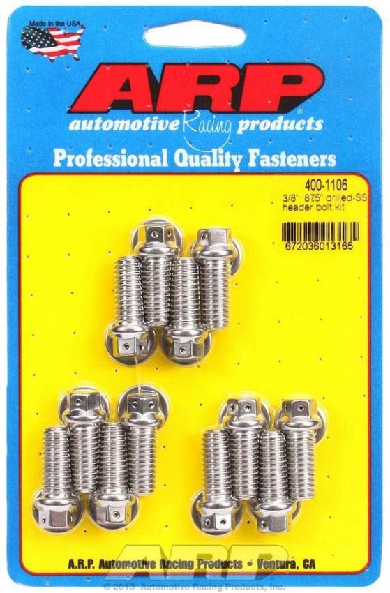 ARP ARP400-1106 S/S Header Bolt Kit - 3/8 x .875 UHL (12)