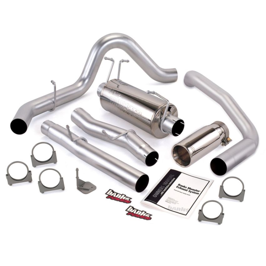 Banks Power 48788 03-07 Ford 6.0L Excursion Monster Exhaust System - SS Single Exhaust w/ Chrome Tip