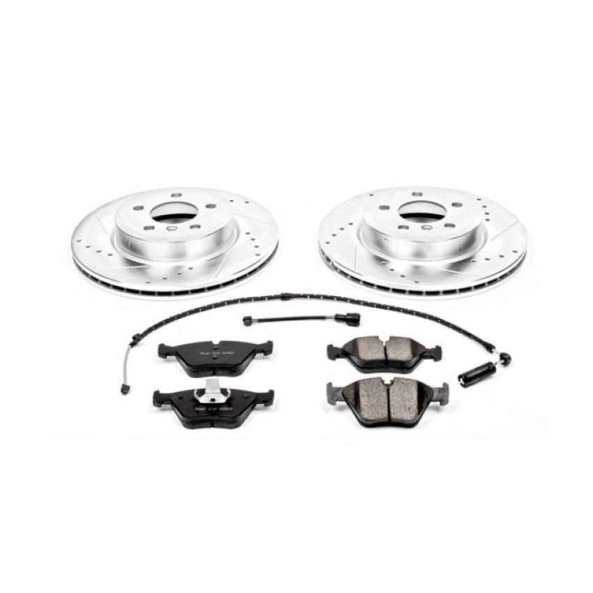 PowerStop K5298 Z23 Daily Driver Carbon-Fiber Ceramic Brake Pad and Drilled & Slotted Rotor Kit