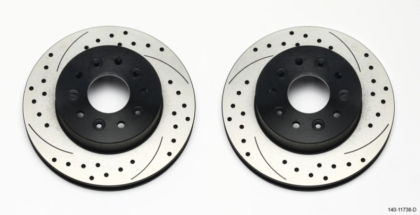 Wilwood 140-11738-D Rotor Kit Front-Drilled 65-82 Corvette C2/C3 (1Pc Rotors)