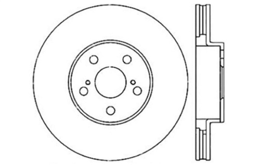 Stoptech 128.44114L 03-08 Pontiac Vibe / 05-09 Scion tC / 03-08 Toyota Matrix Front Left Drilled Rotor