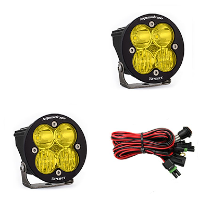 Baja Designs 587813 Squadron-R Sport Black LED Auxiliary Light Pod Pair