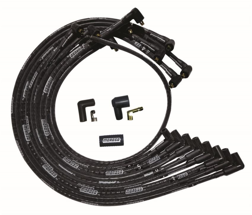 MOROSO MOR51529 Ultra Plug Wire Set SBC Under V/C Black