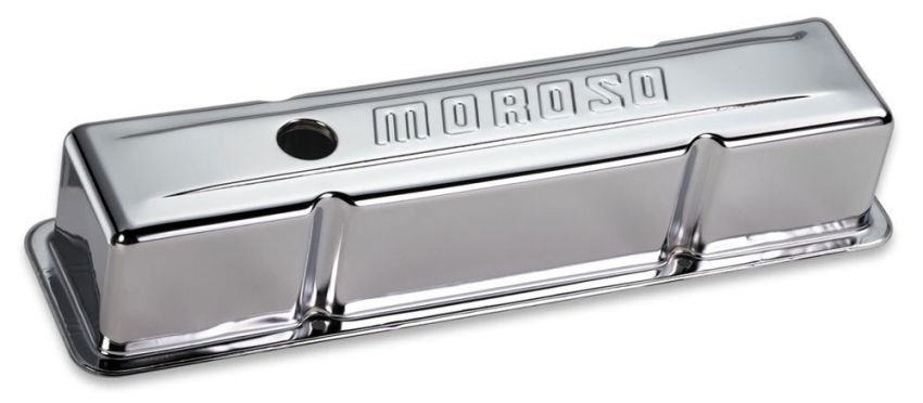 MOROSO MOR68102 Chrome B/E Valve Covers SBC Tall w/o Baffle