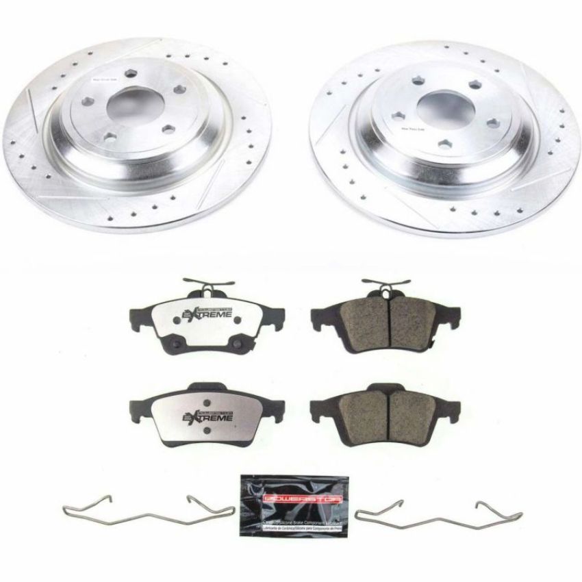 PowerStop K7320-26 Z26 Street Performance Ceramic Brake Pad and Drilled & Slotted Rotor Kit