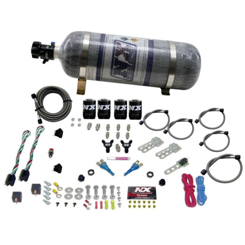 Nitrous Express 20927-12 SPORT COMPACT EFI DUAL STAGE (35-75) X 2 WITH COMPOSITE BOTTLE