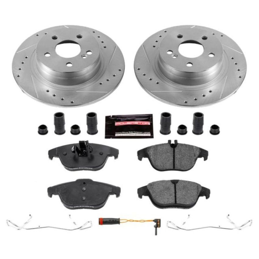 PowerStop K5625 Z23 Daily Driver Carbon-Fiber Ceramic Brake Pad and Drilled & Slotted Rotor Kit
