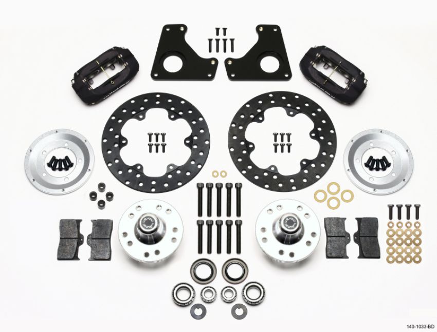 Wilwood 140-1033-BD Forged Dynalite Front Drag Kit Drilled Rotor 79-87 GM G Body