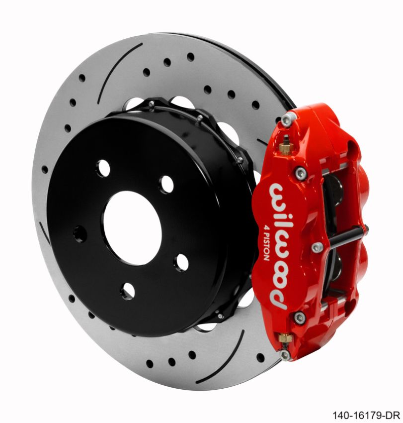 Wilwood 140-16179-DR Narrow Superlite 4R Rear Brake Kit 14.00in Red 2020-Up Jeep JT w/ Lines