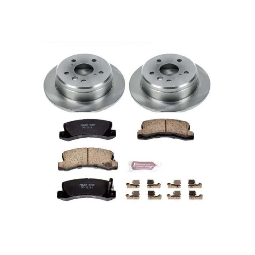 PowerStop KOE2565 OE Stock Replacement Low-Dust Ceramic Brake Pad and Rotor Kit