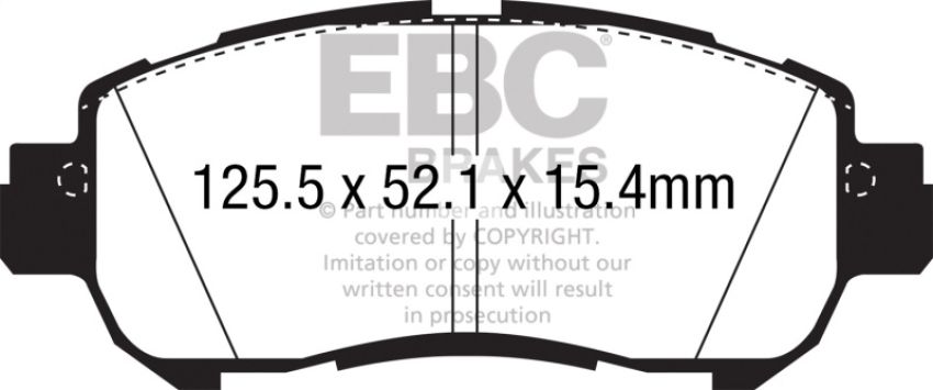 EBC Brakes DP62346 6000 Series Greenstuff Truck/SUV Brakes Disc Pads