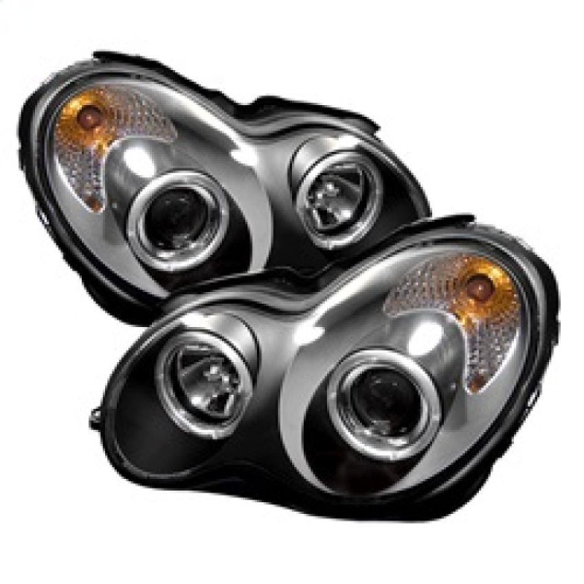 SPYDER 5011251 Projector Headlights - LED Halo - Black