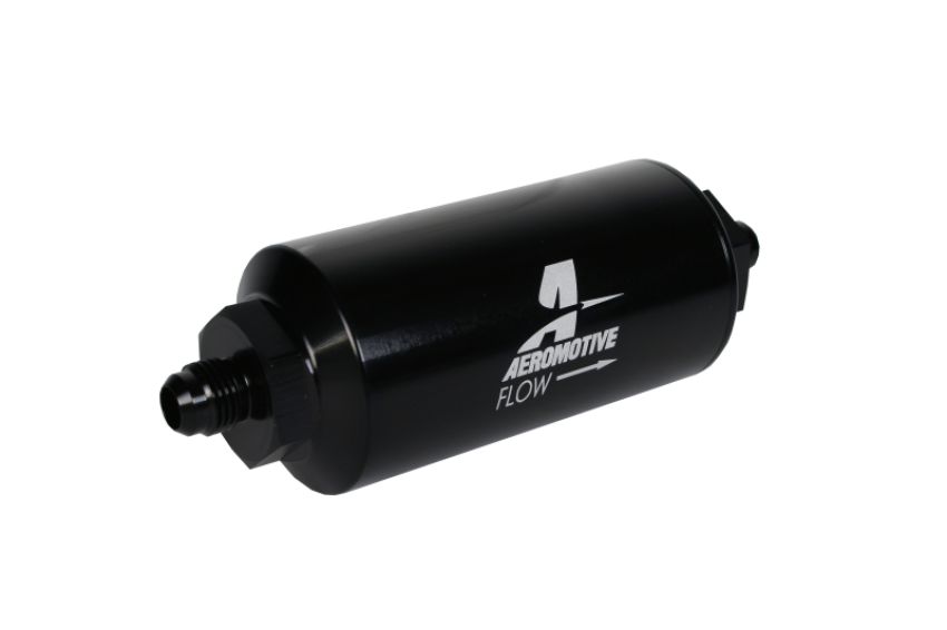 AEROMOTIVE AFS12347 6an Inline Fuel Filter 10 Micron 2in OD Black