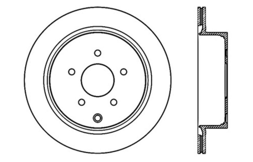StopTech 03-12 Infinity FX35 Drilled Sport Right Rear Cryo Rotor