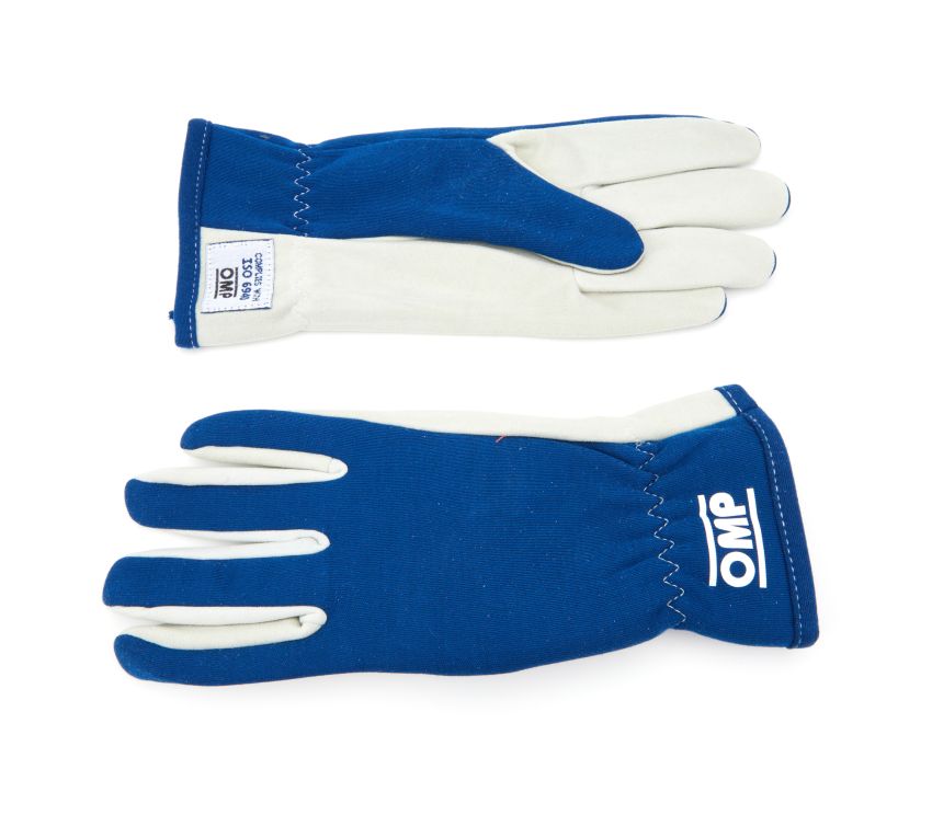 OMP RACING, INC. OMPIB0-0702-A01-041-M Rally Gloves Blue Size Medium