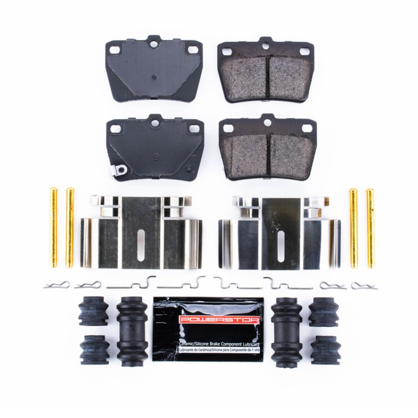 PowerStop Z23-1051 PowerStop - Z23 Daily Driver Carbon-Fiber Ceramic Brake Pads with Hardware Kit