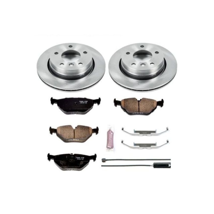 PowerStop KOE615 OE Stock Replacement Low-Dust Ceramic Brake Pad and Rotor Kit