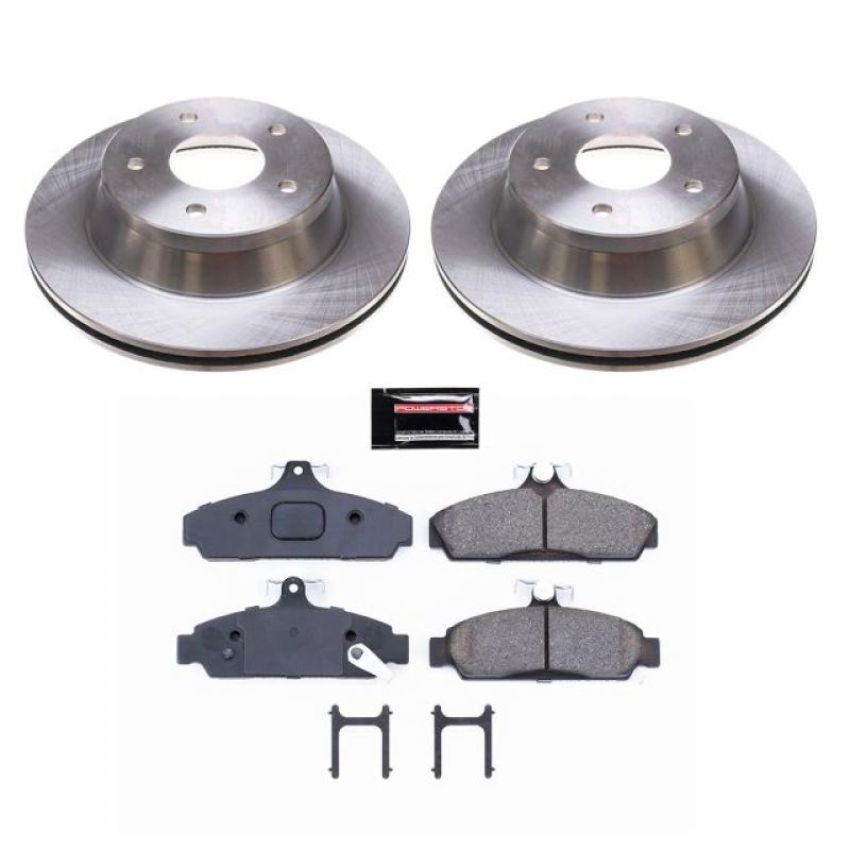 PowerStop KOE4810 OE Stock Replacement Low-Dust Ceramic Brake Pad and Rotor Kit