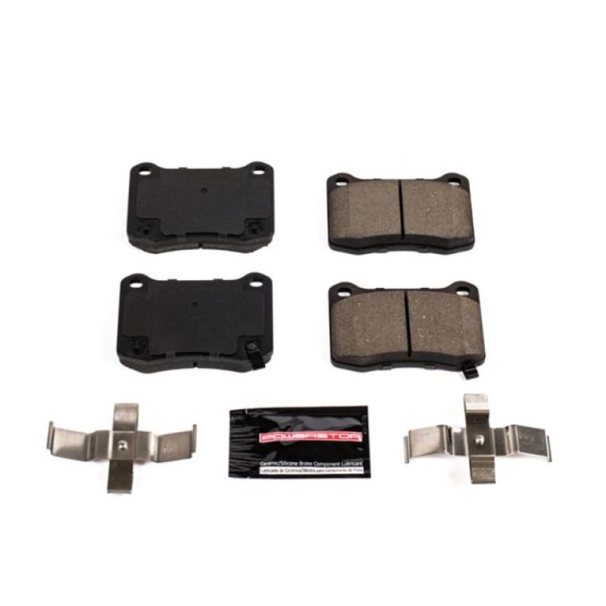 PowerStop Z23-1366 PowerStop - Z23 Daily Driver Carbon-Fiber Ceramic Brake Pads with Hardware Kit