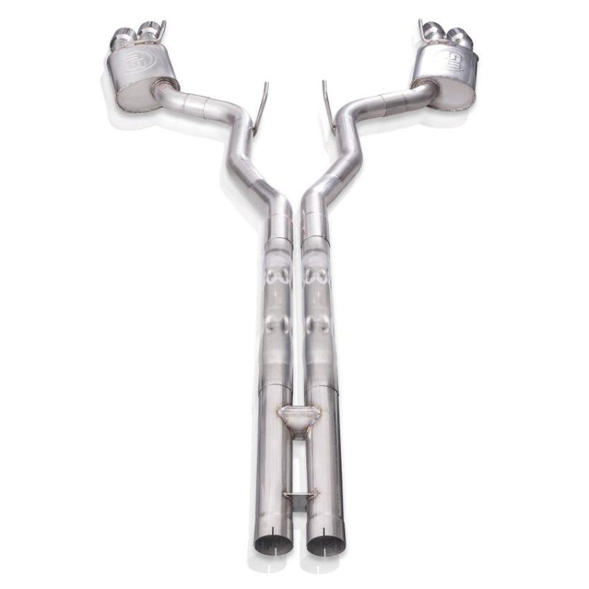 Stainless Works M18CBHPCL 18+ Ford Mustang GT 3in Legend 304SS Catback w/ H-Pipe Quad Polished Tips (No Valve)