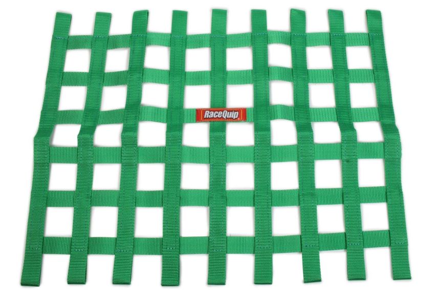 RACEQUIP RQP721075 Ribbon Window Net Green Non-SFI 18in x 24in