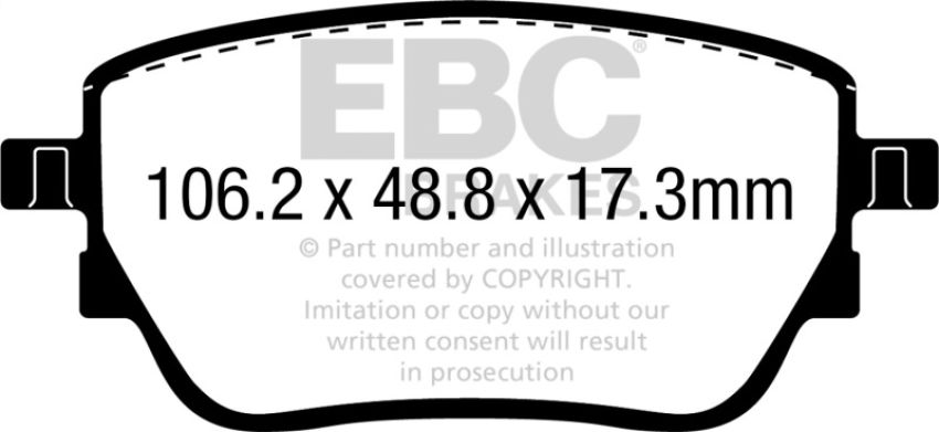 EBC Brakes UD1904 Ultimax OEM Replacement Brake Pads