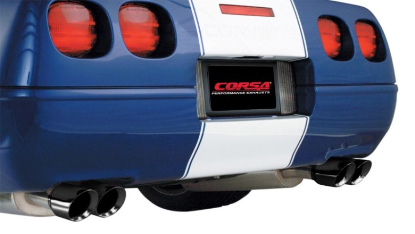 CORSA Performance 14118BLK Corsa 1996-1996 Cat-Back Exhaust w/ Twin 3.5in Black Tips 96-96 Chevrolet Corvette C4 5.7L V8 LT4
