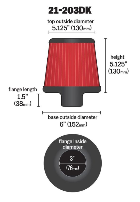 AEM 21-203DK AEM DryFlow Air Filter