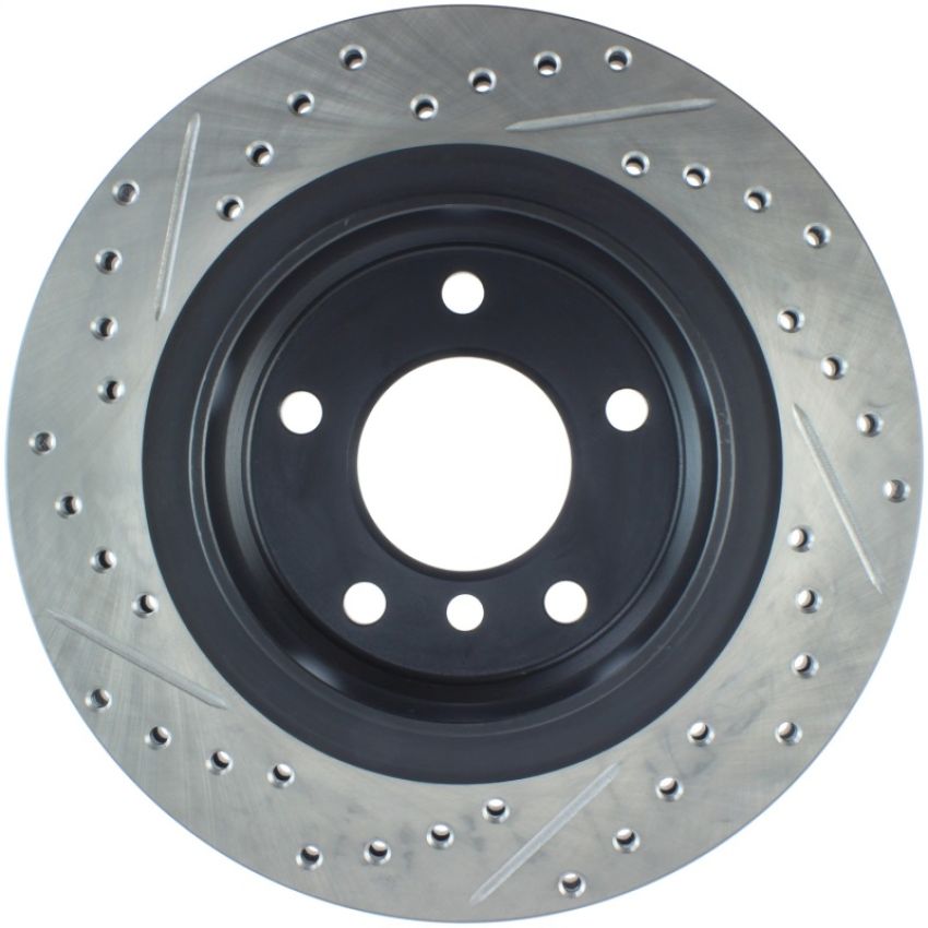 Stoptech 127.34049L Power Slot 00 BMW 323 / 01-07 325 / 99-00 328 Series Rear Left Drilled & Slotted Rotor