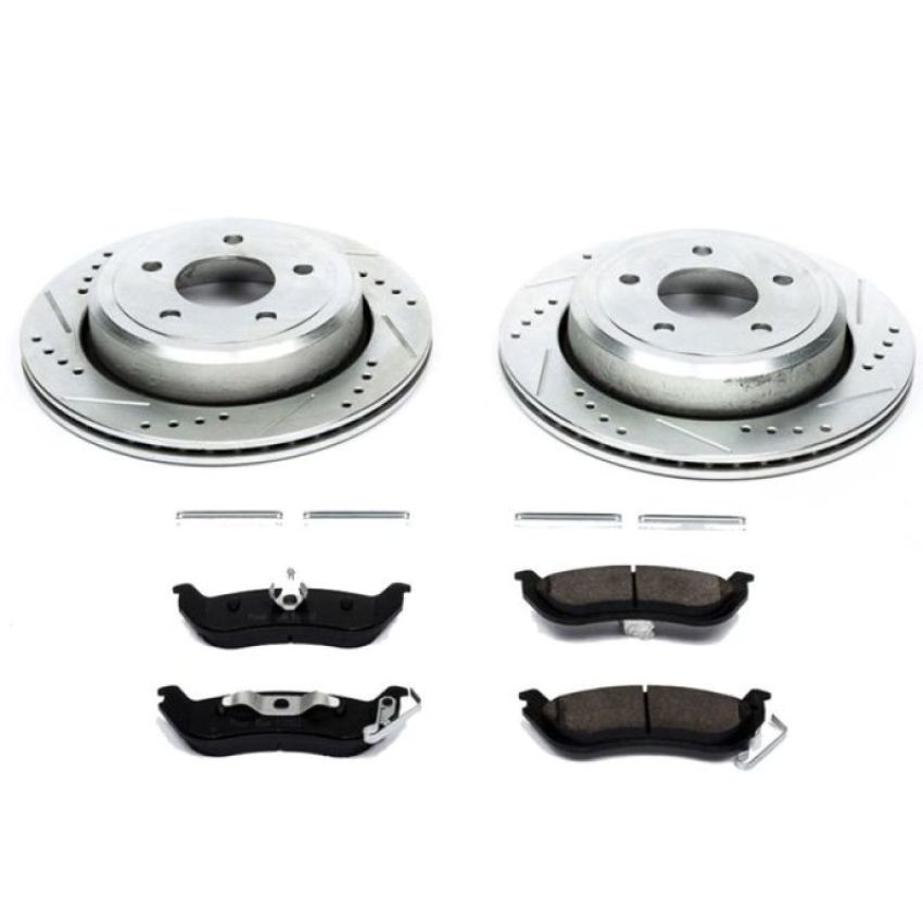 PowerStop K1368 Z23 Daily Driver Carbon-Fiber Ceramic Brake Pad and Drilled & Slotted Rotor Kit