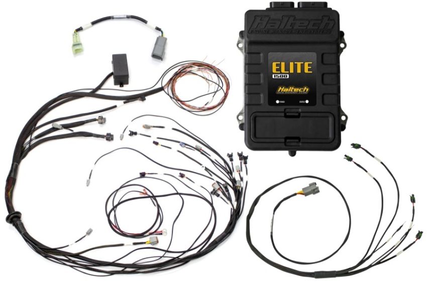 Haltech HT-150978 Elite 1500 Terminated Harness ECU Kit w/ Square EV1 Injector Connectors