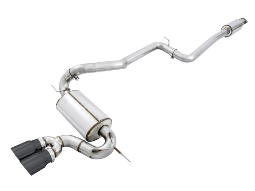 AWE Tuning 3020-33040 Ford Focus ST Touring Edition Cat-back Exhaust - Resonated - Diamond Black Tips