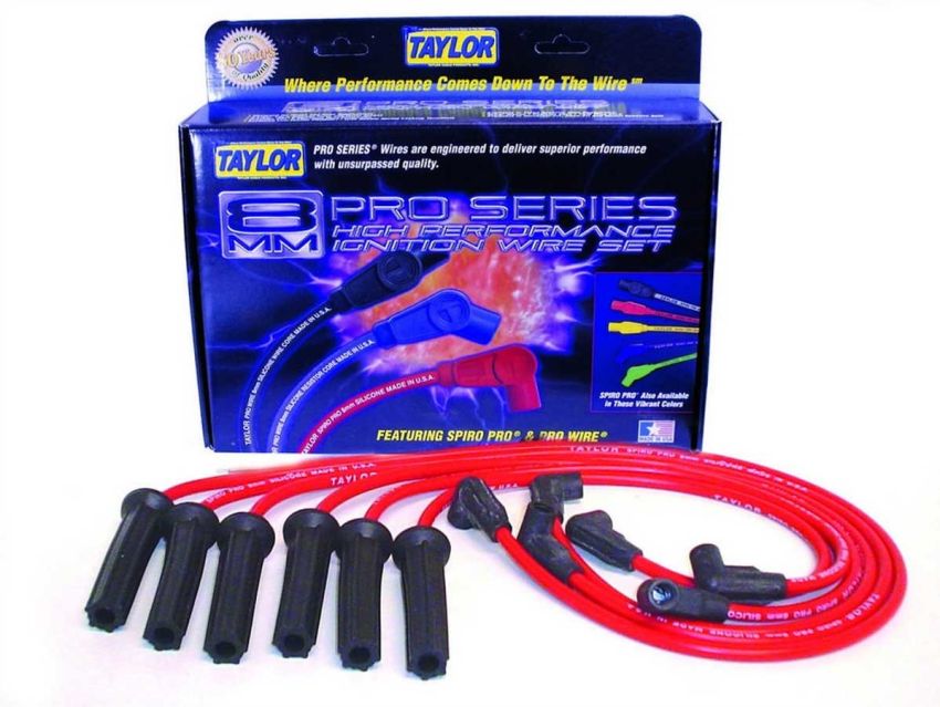 Taylor Cable 72200 Red Spiro-Pro 6 Cylinder Plug Wire Set