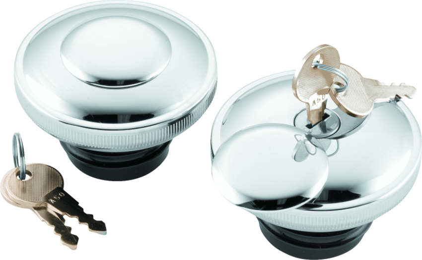 Bikers Choice 482704 L96-20 Chrome Lockable Gas Cap Non- Vented