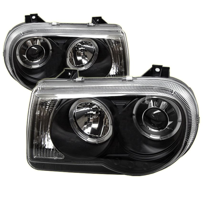 SPYDER 5009135 Projector Headlights - LED Halo - Black