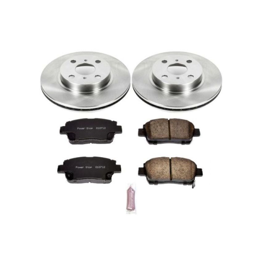 PowerStop KOE1153 OE Stock Replacement Low-Dust Ceramic Brake Pad and Rotor Kit