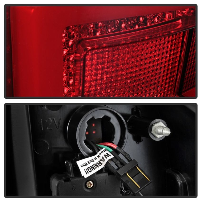 SPYDER 5085757 LED Tail Lights - Red Clear