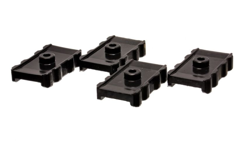 Energy Suspension 5.6105G 73-78 Chrysler Black Leaf Spring Isolator Set w/ Ribbed Sides