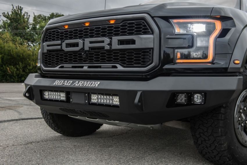 Road Armor 6171F0B-NW 17-20 Ford Raptor Stealth Front Non-Winch Bumper - Tex Blk