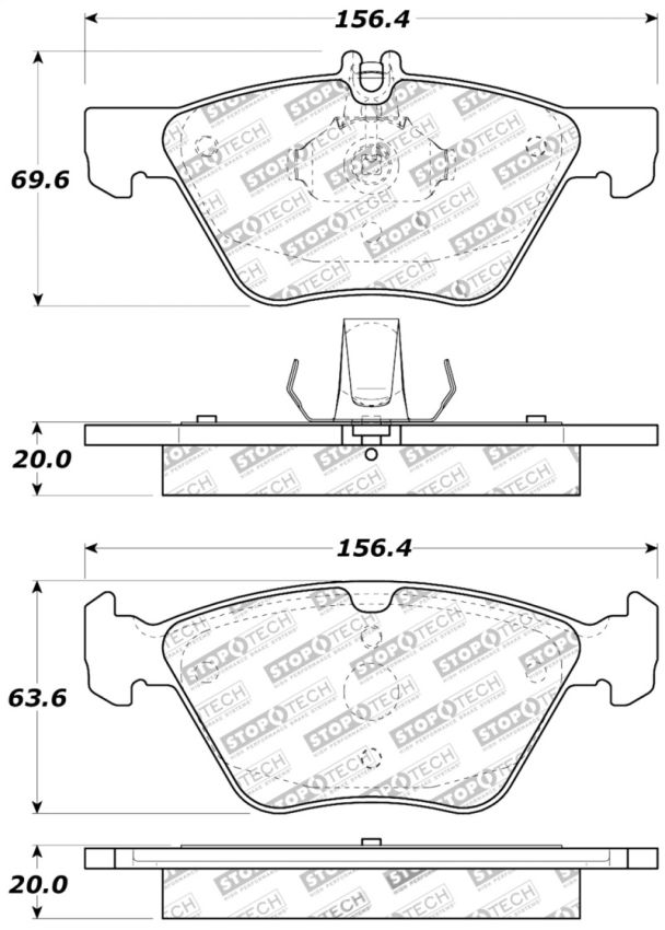 Stoptech 309.07400 Performance Brake Pads