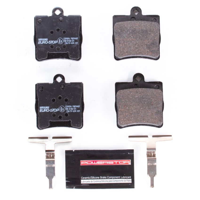 PowerStop ESP0896 EuroStop ECE-R90 Certified Brake Pad Set