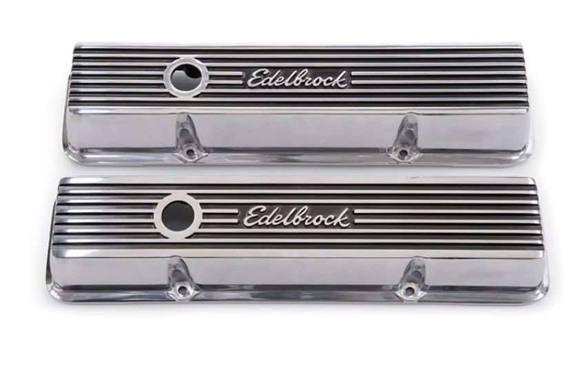 EDELBROCK EDE4262 Valve Cover Kit Elite II Series SBC Short