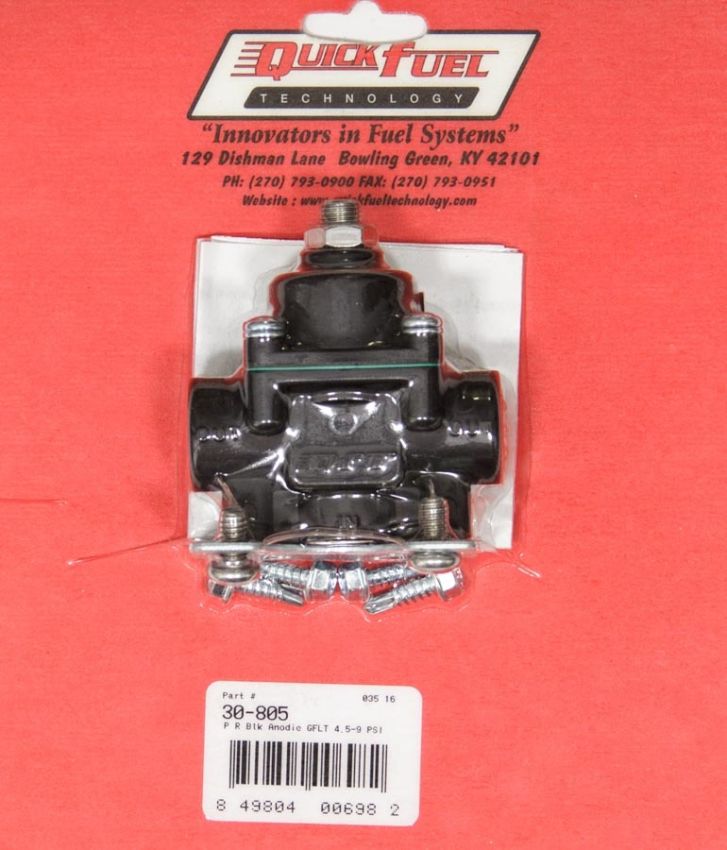 QUICK FUEL TECHNOLOGY QFT30-805 Pressure Regulator Black Use wMethanol
